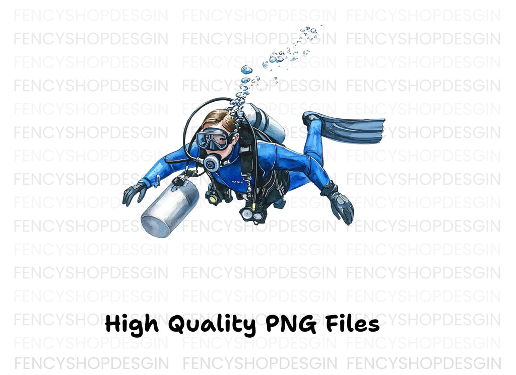 Professional Scuba Diver Clipart Bundle