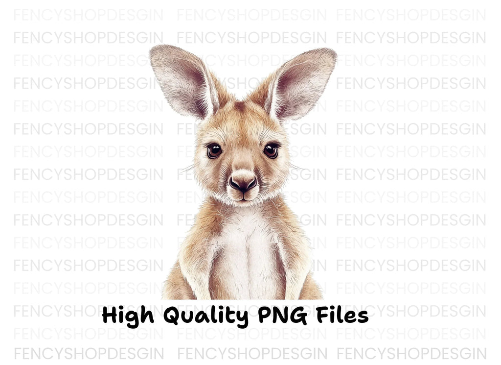 Cute Baby Kangaroo Clipart Bundle