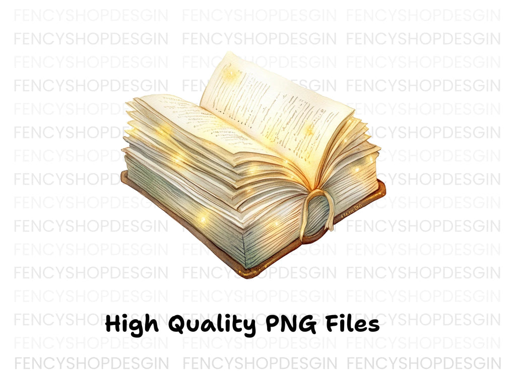 Open Magical Book Clipart Bundle