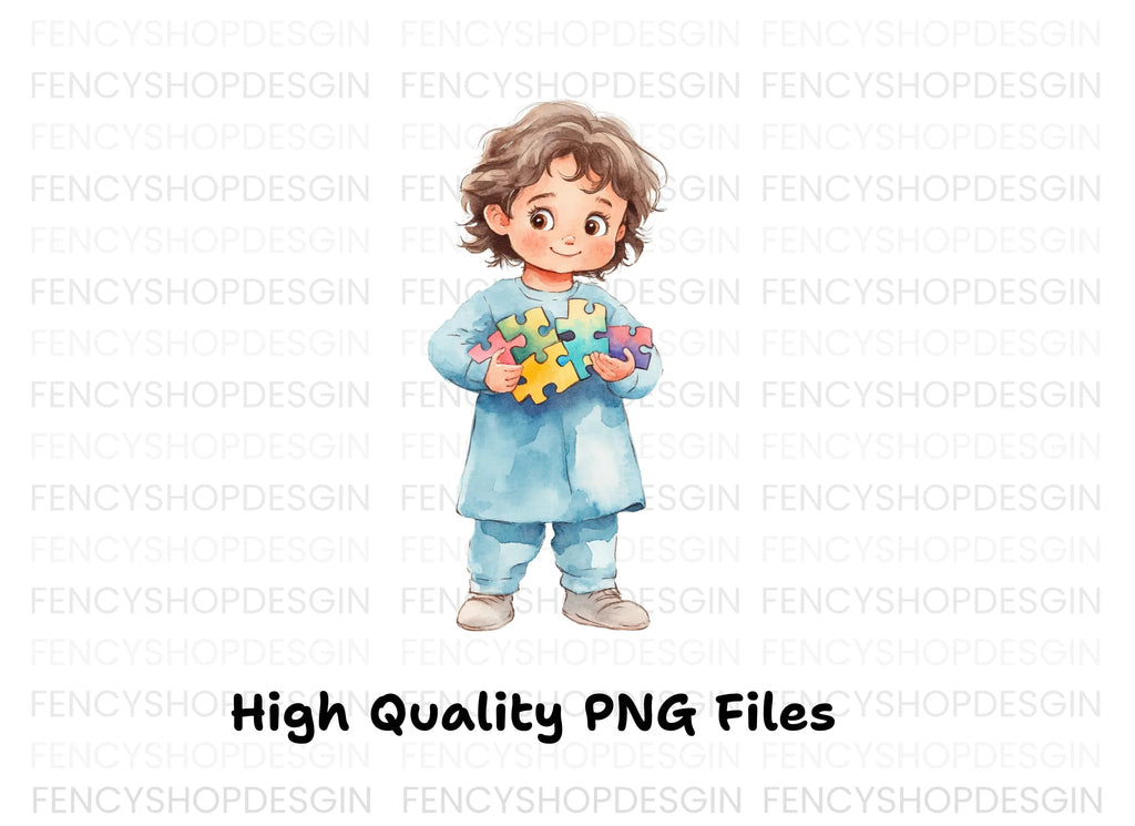 Kids Puzzle Pieces Clipart Bundle