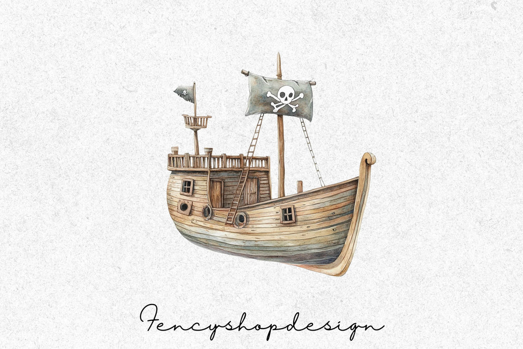 Vintage Sailing Ships Clipart Bundle