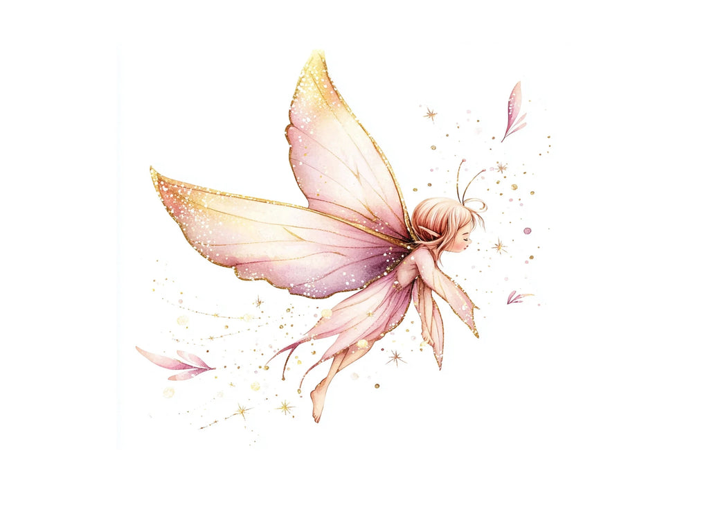 Pink and Gold Fairy Clipart Bundle