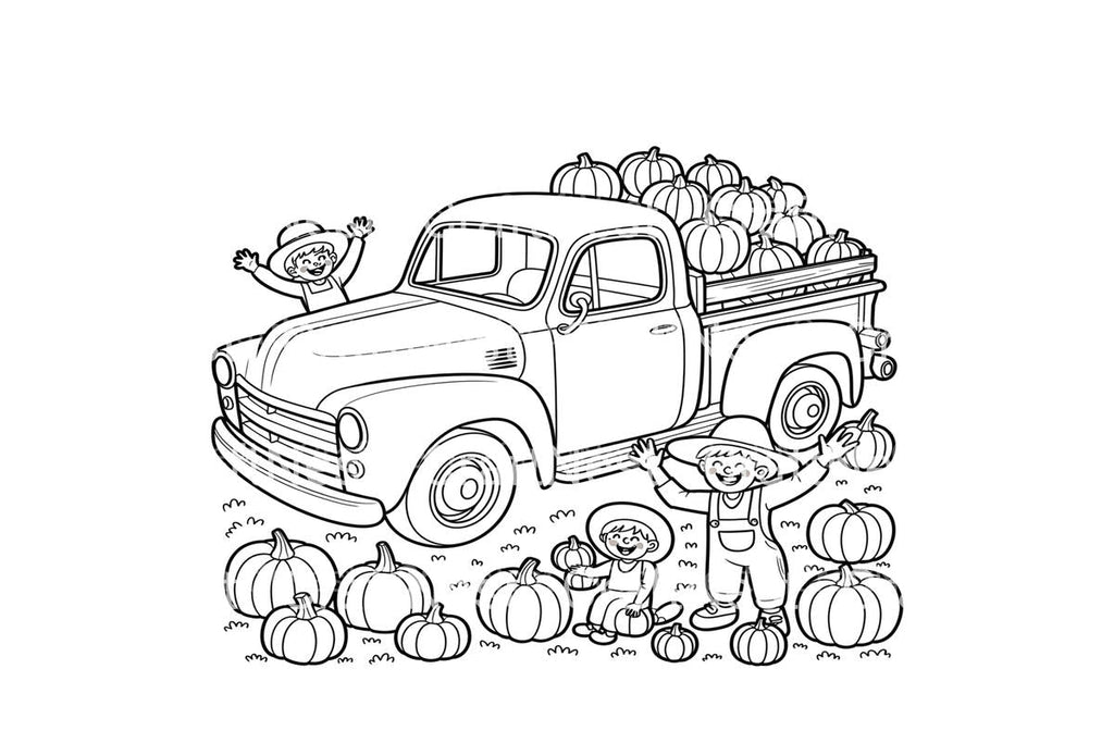 Harvest Truck KidsAdventure Coloring Books