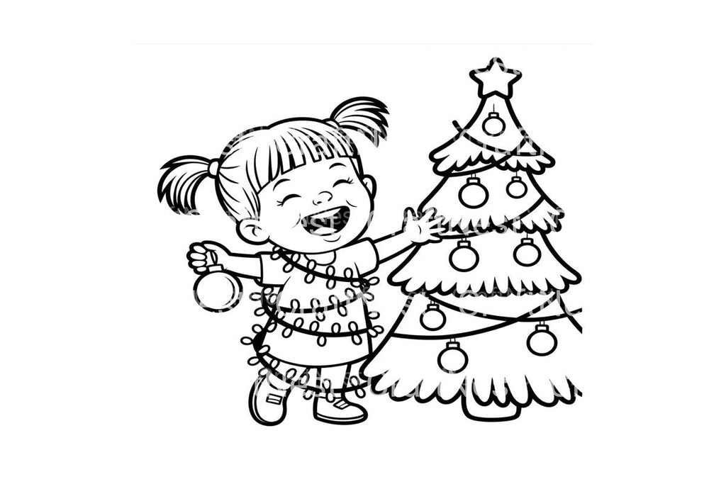 Christmas Tree Decorating Fun Coloring Books