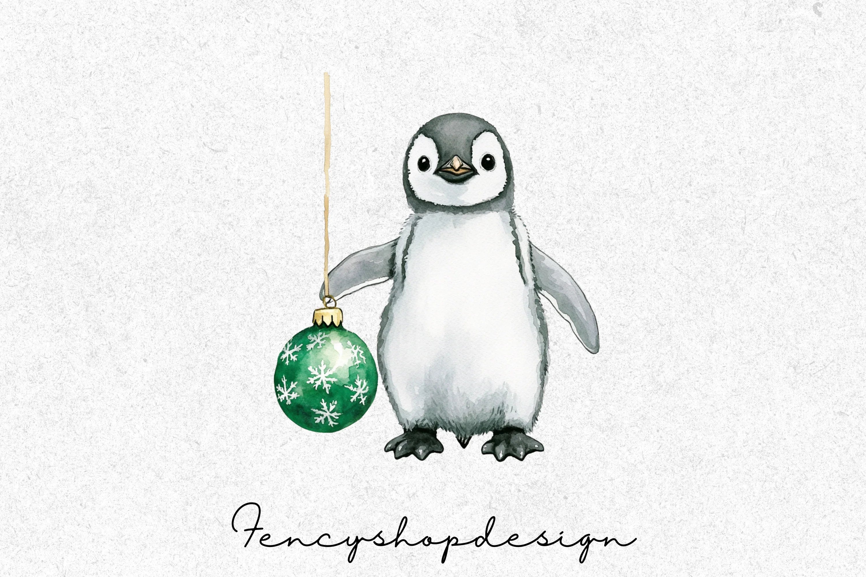 Adorable Christmas Penguin Clipart Bundle