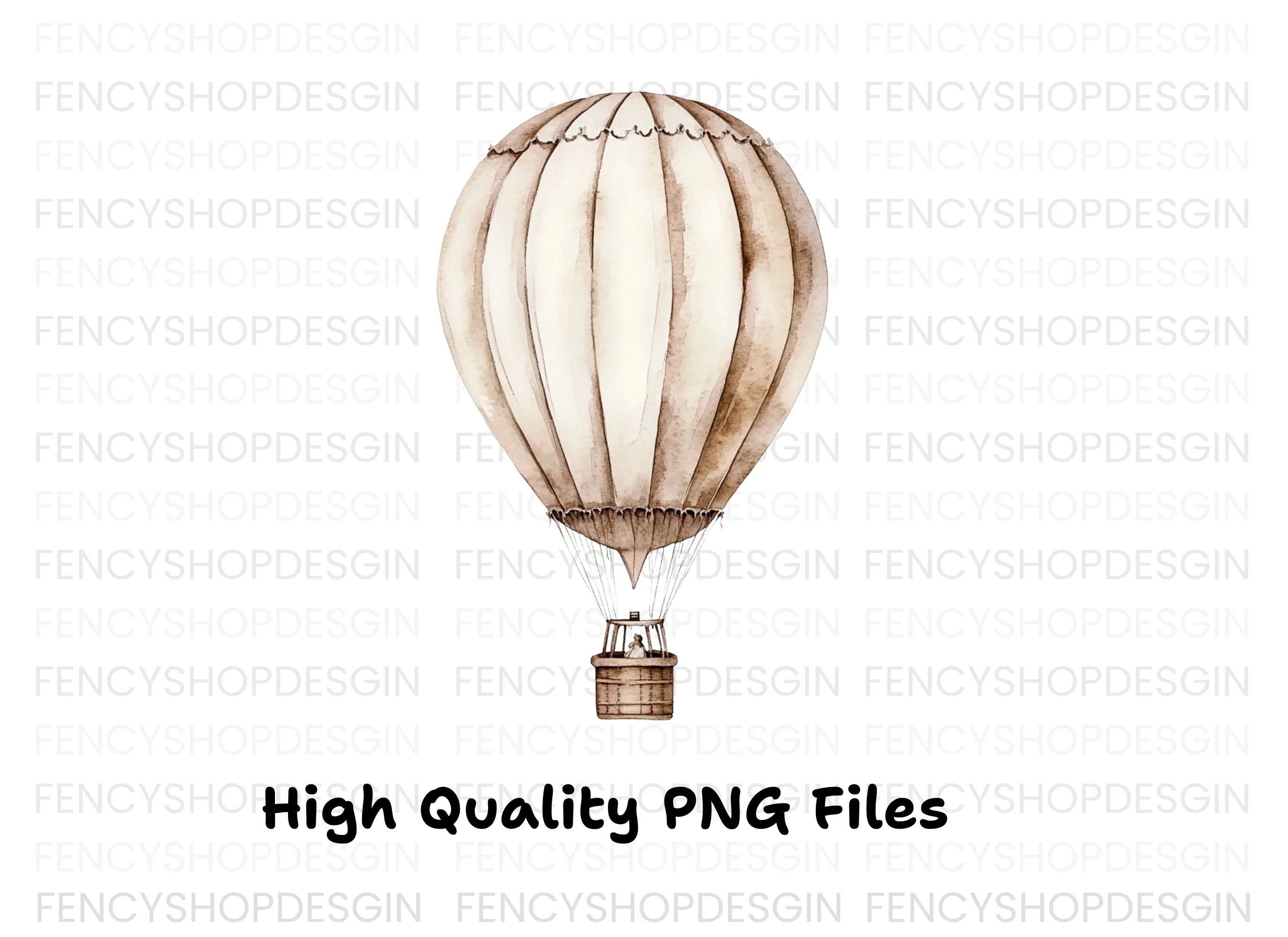 Vintage Hot Air Balloon Clipart Bundle