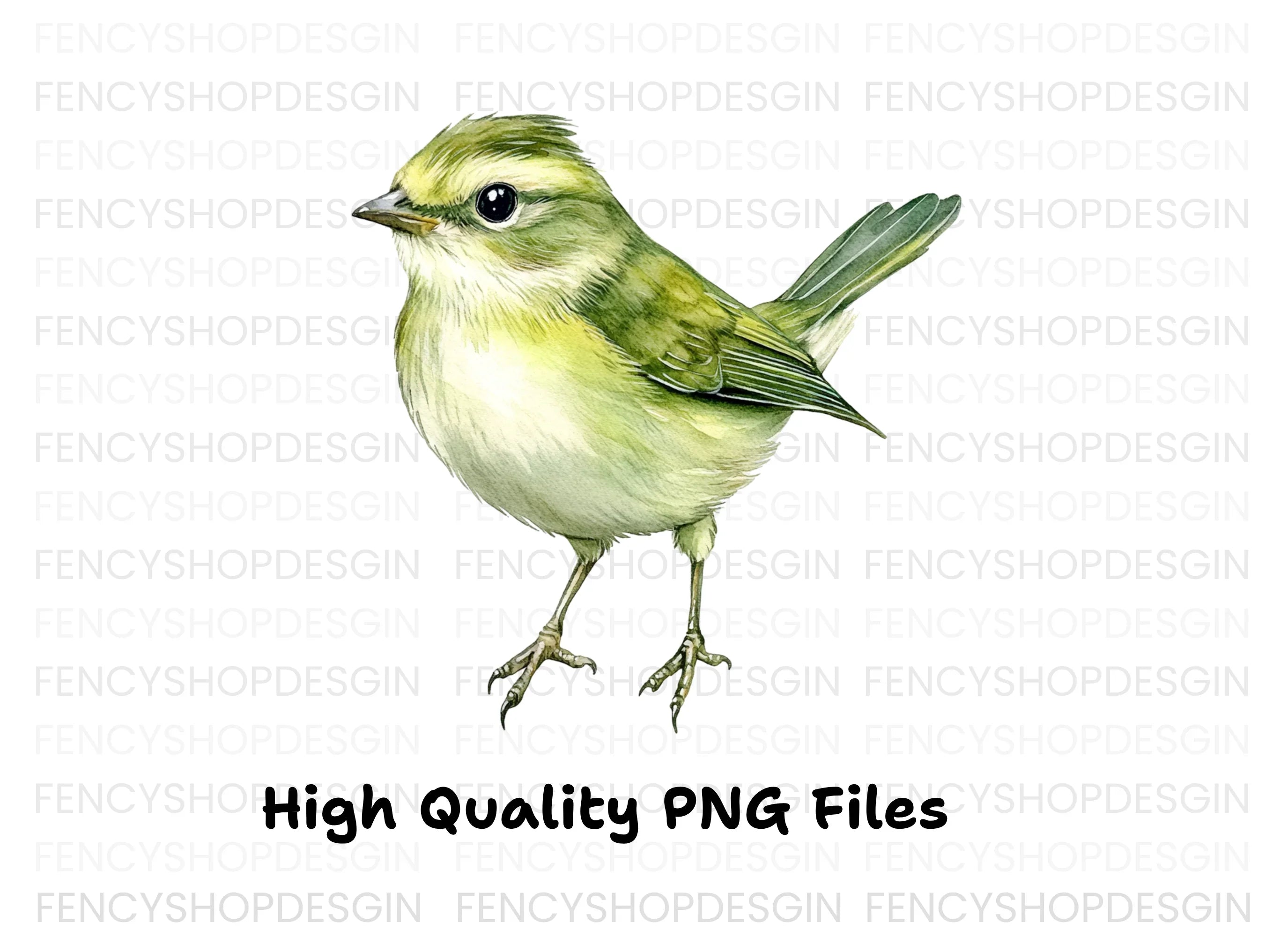 Little Green Bird Clipart Bundle