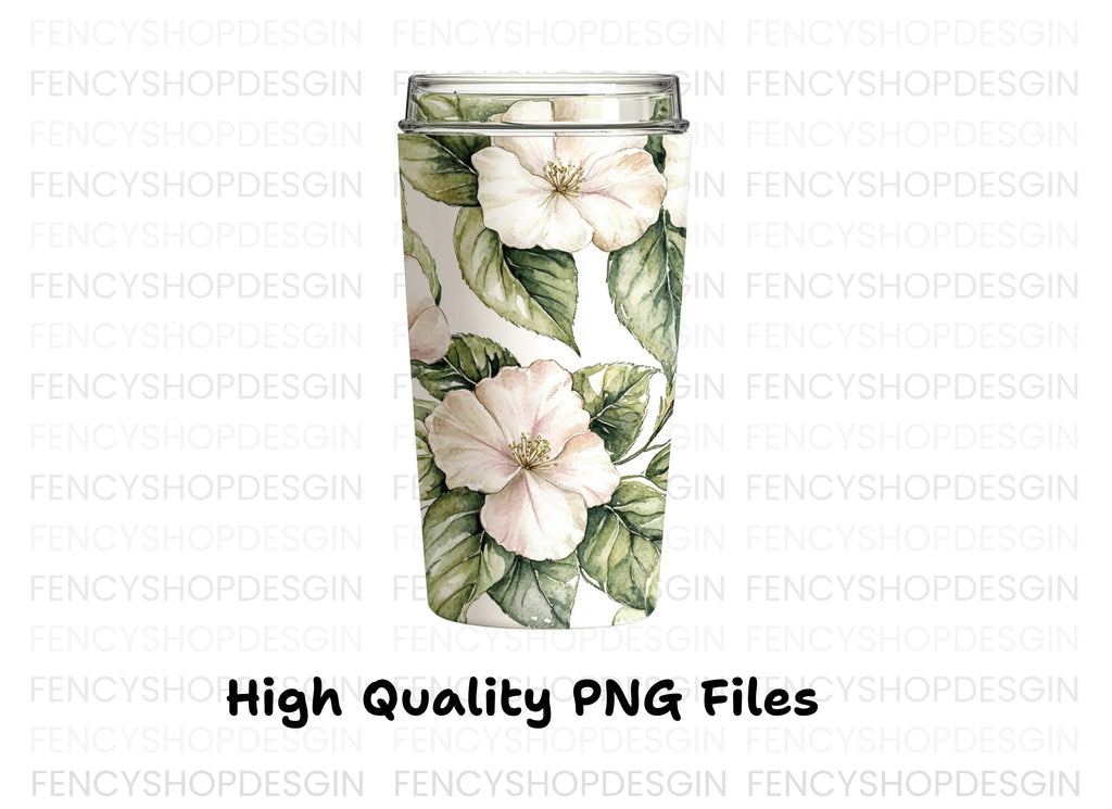 Elegant Floral Tumbler Clipart Bundle