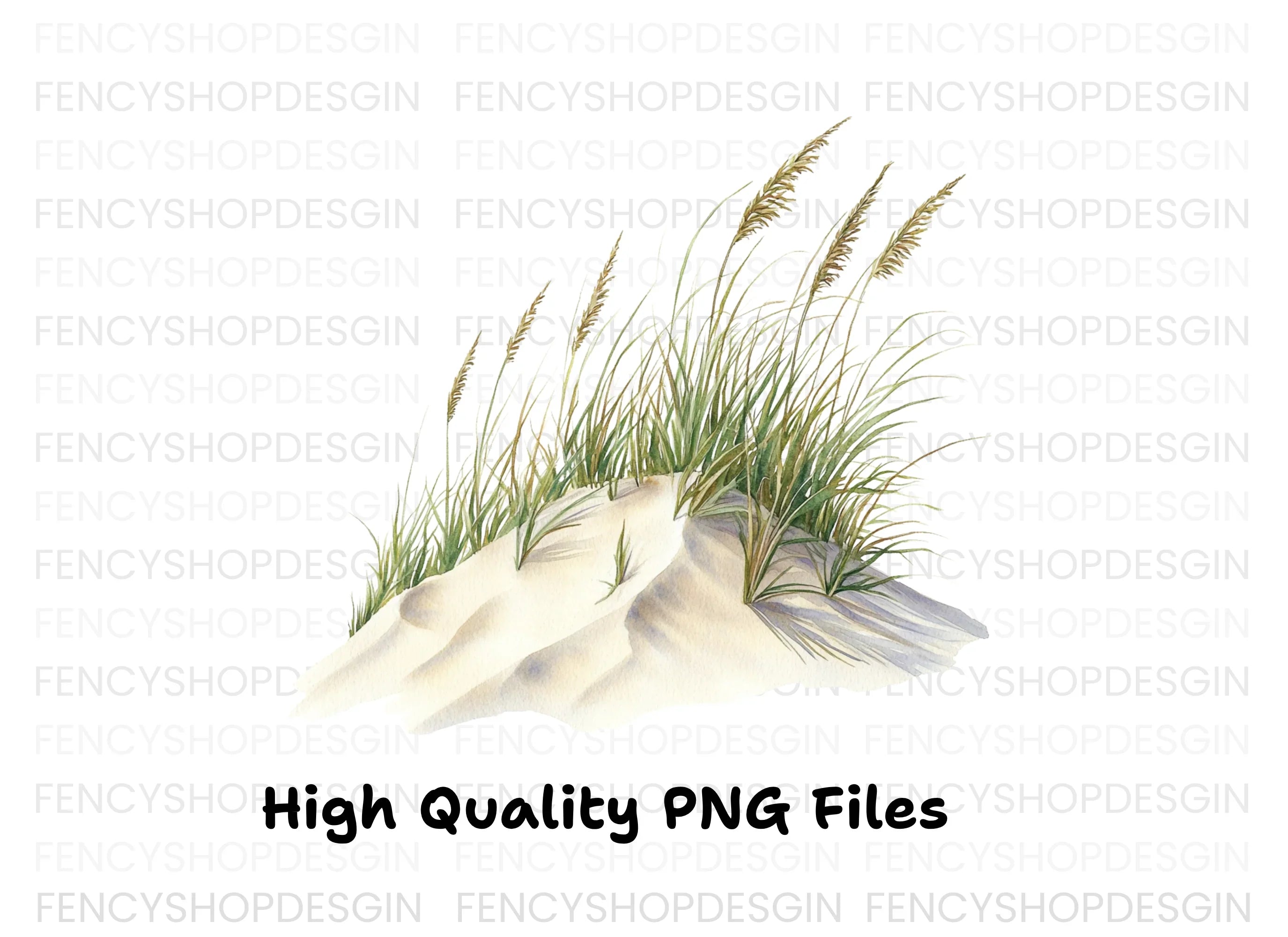 Beach Dune Grass Sand Clipart Bundle
