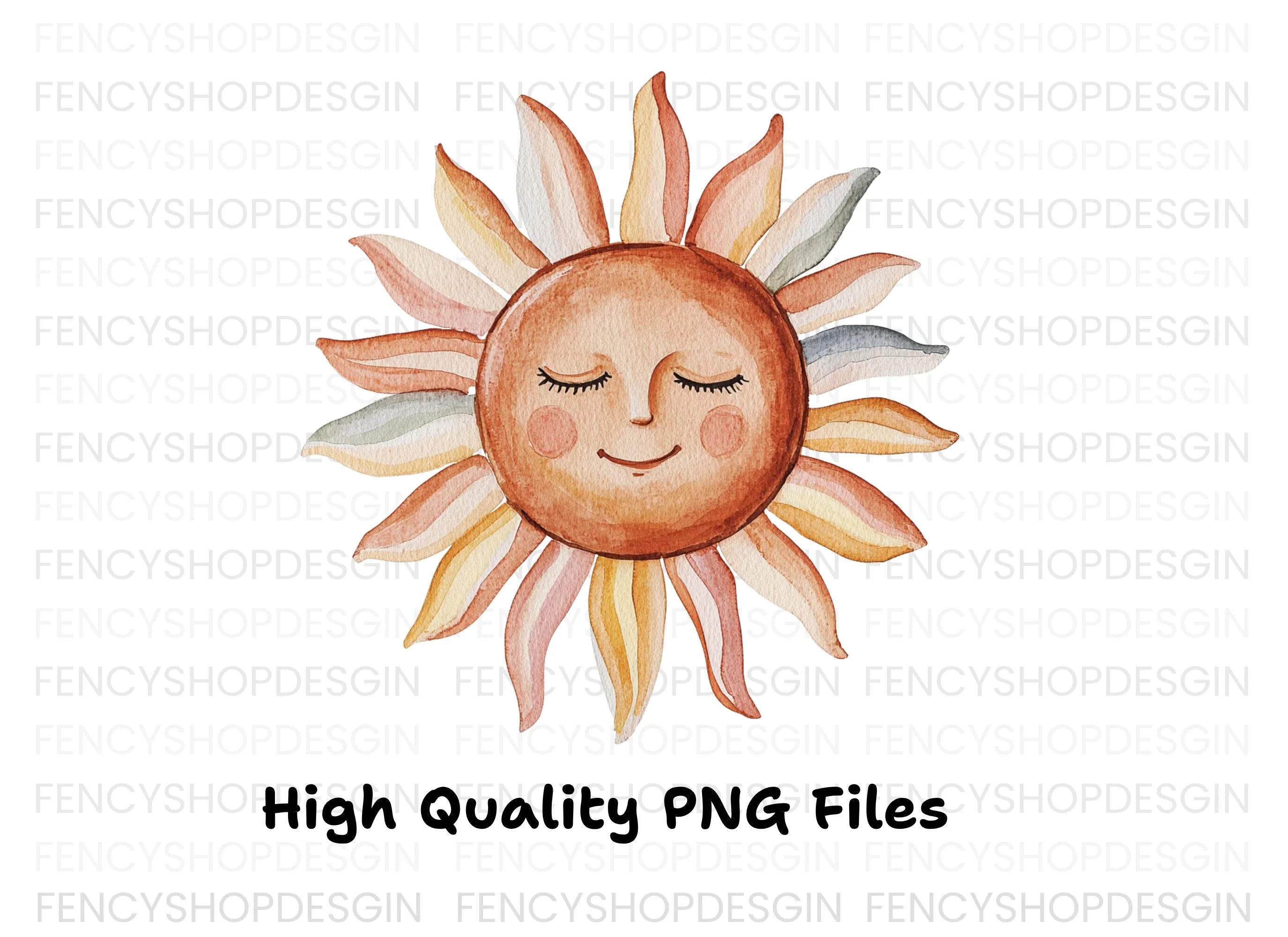 Boho Sun Clipart Bundle