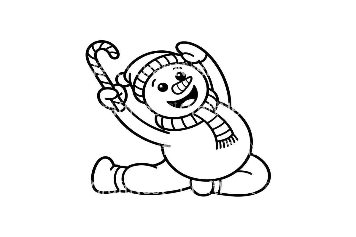 Funny Snowman Christmas Coloring Books