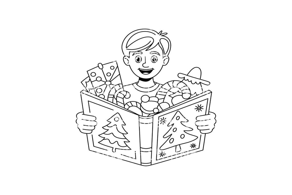 BoyChristmas Wreath Coloring Books
