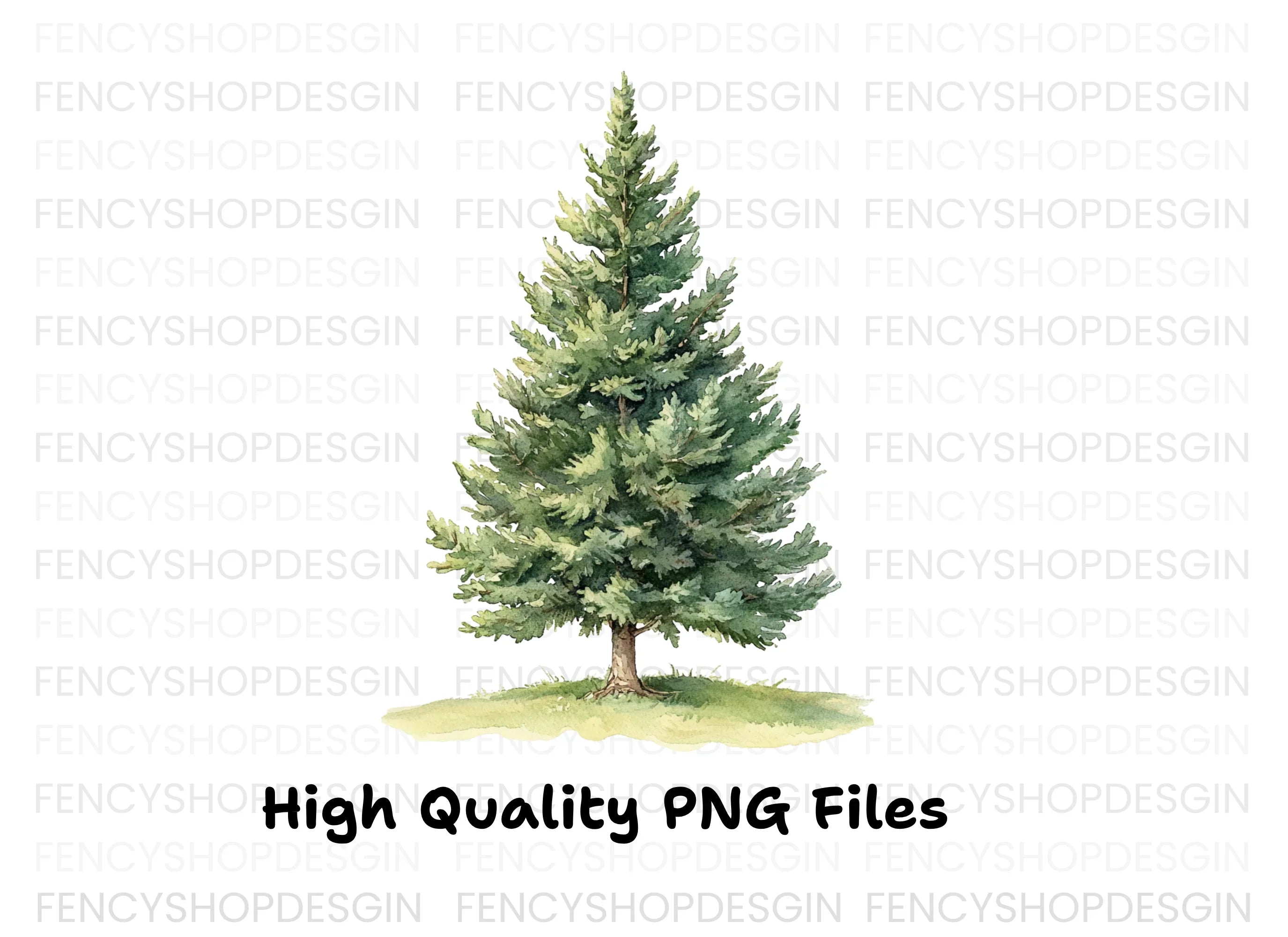 Pine Tree Clipart Bundle