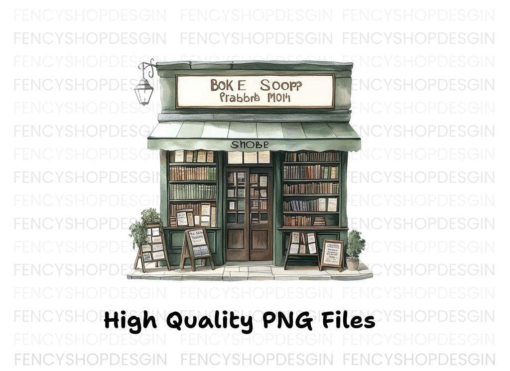 Charming Vintage Bookstore Clipart Bundle