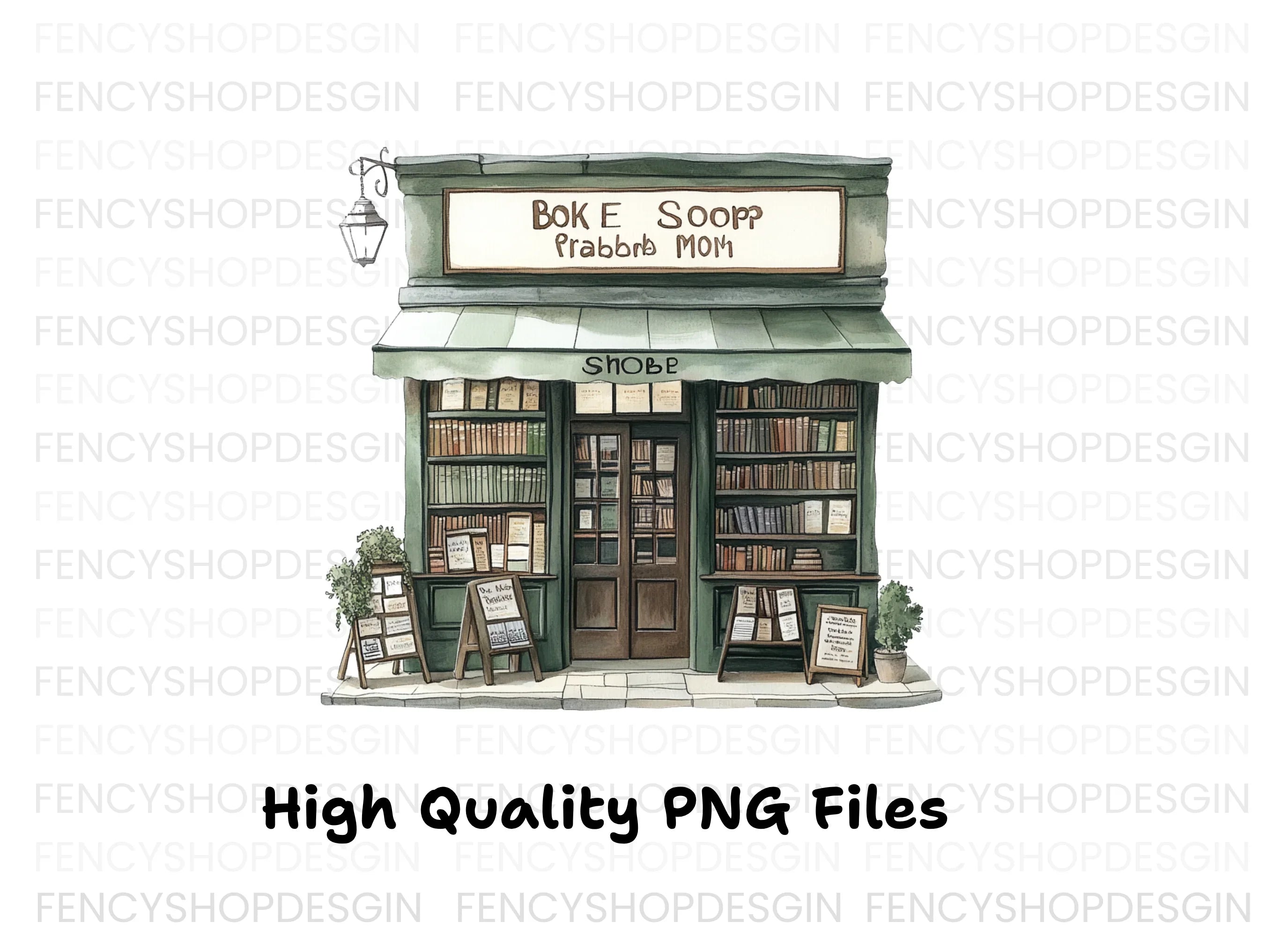 Charming Vintage Bookstore Clipart Bundle