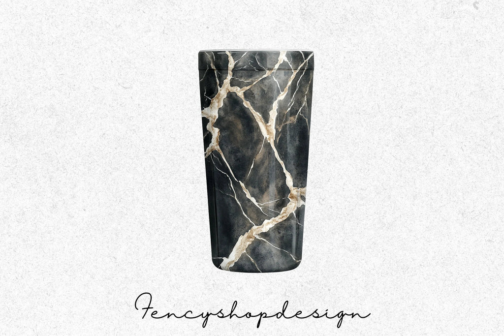 Dark Marble Tumbler Designs Clipart Bundle