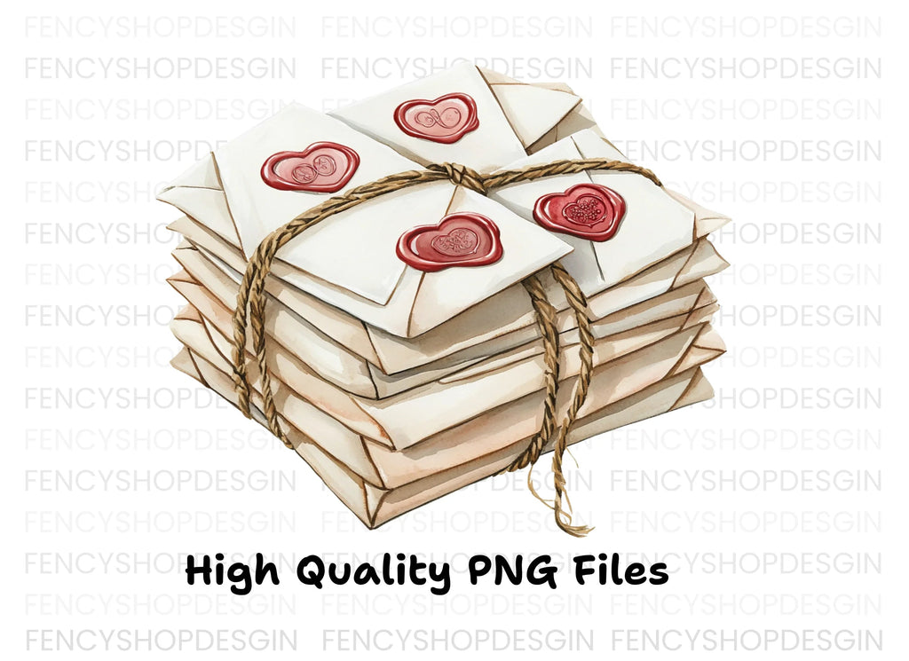Vintage Love Letter Clipart Bundle