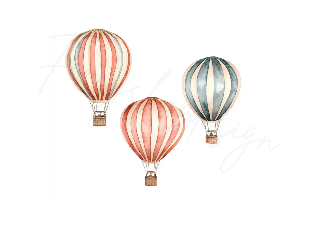 Hot Air Balloon Clipart Bundle