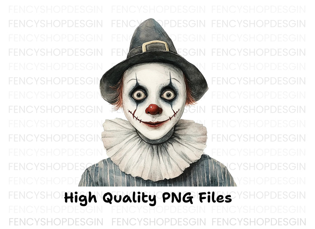 Creepy Clown Clipart Bundle