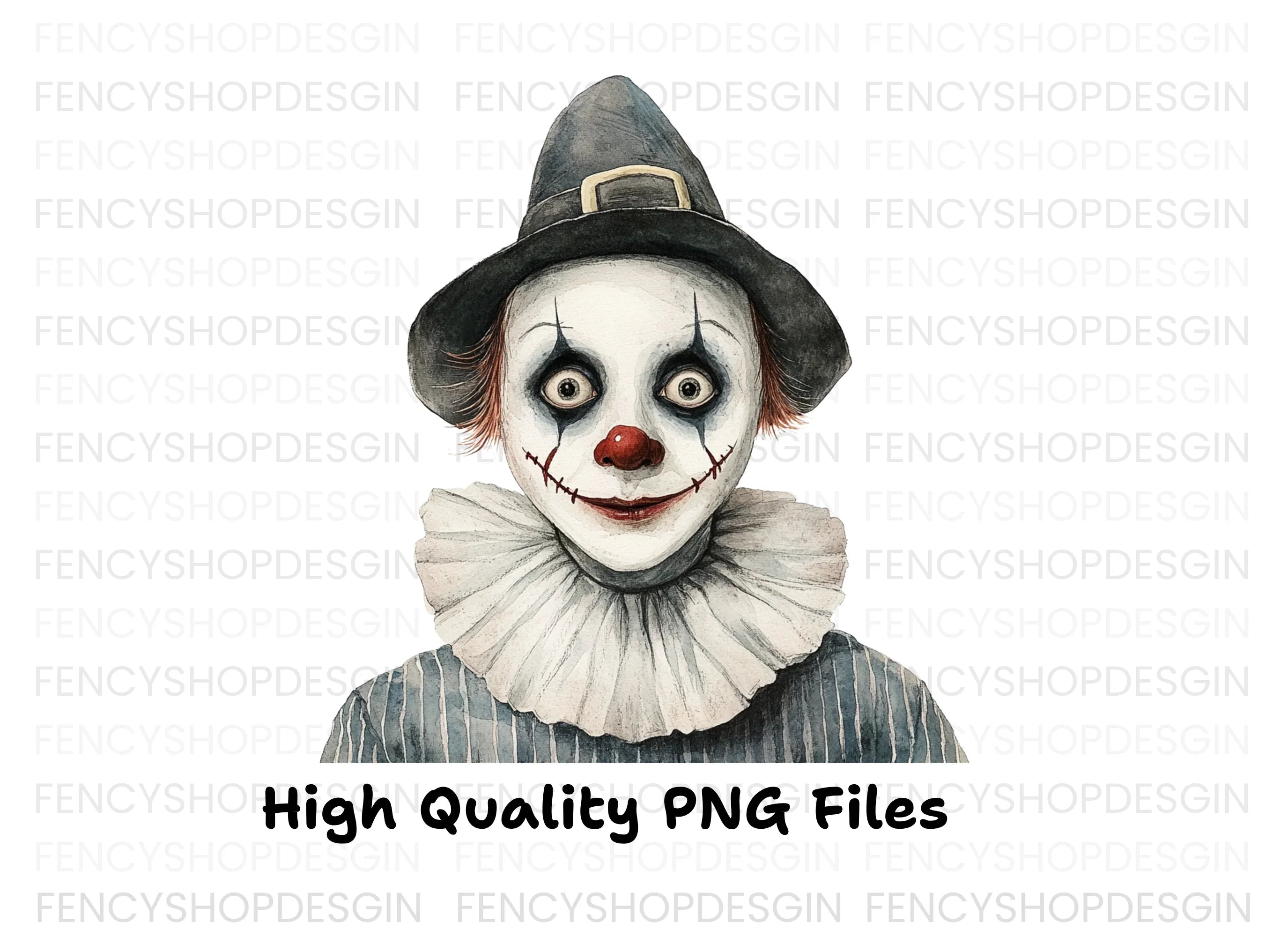 Creepy Clown Clipart Bundle