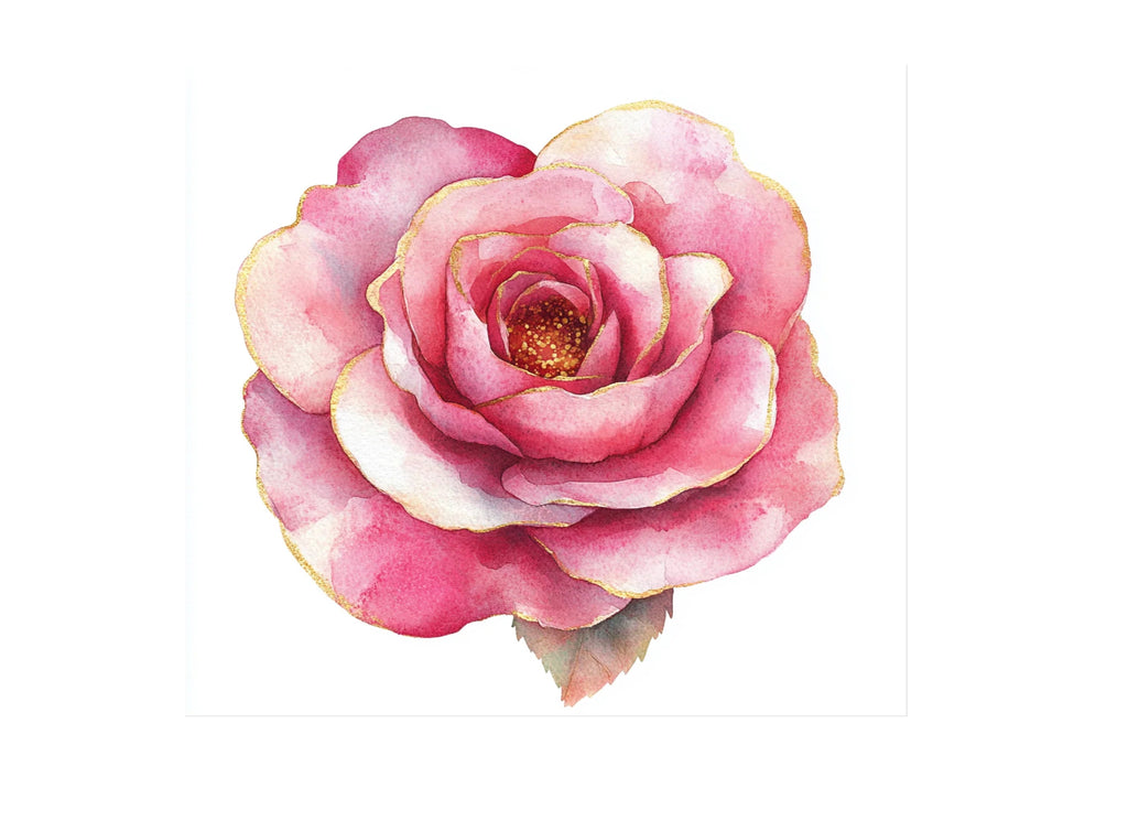 Vibrant Pink Rose Clipart Bundle