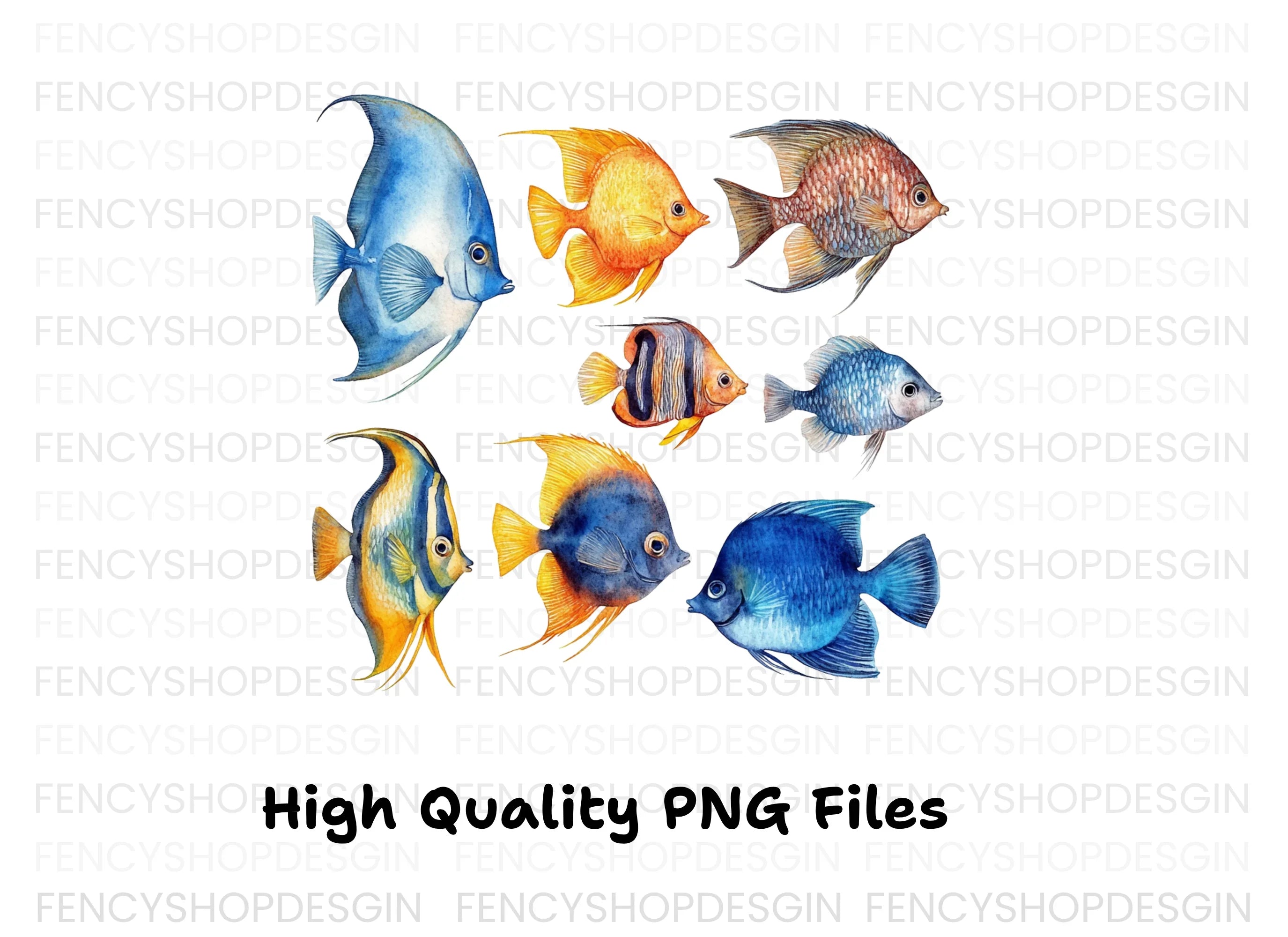 Vibrant Tropical Fish Clipart Bundle
