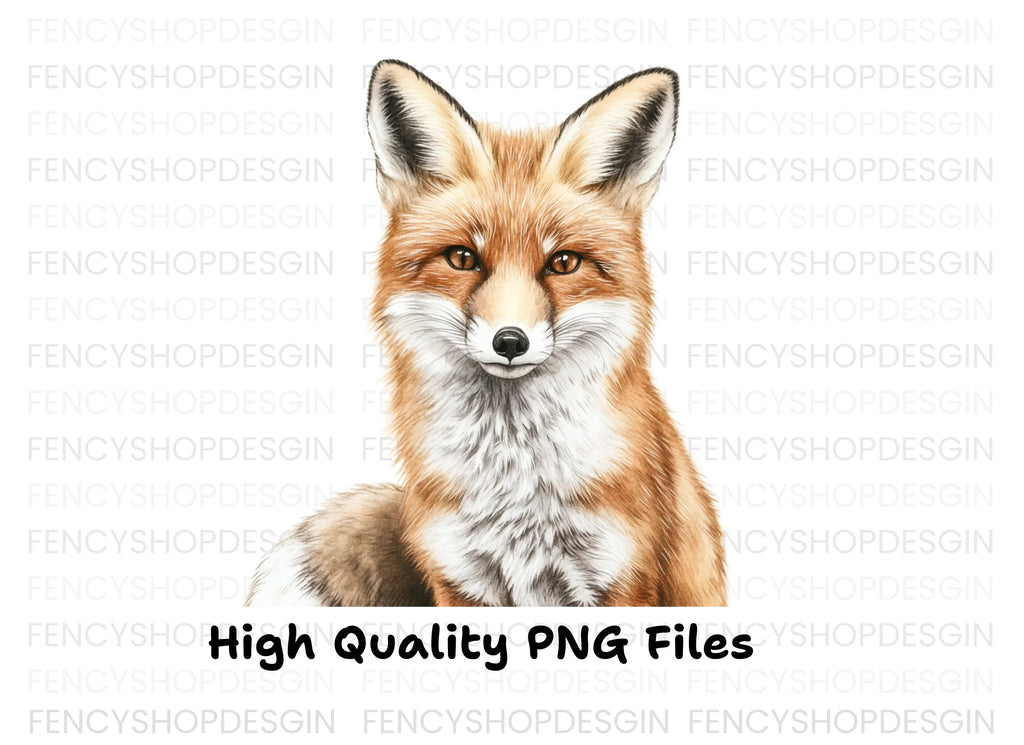 Adorable Fox Portraits Clipart Bundle