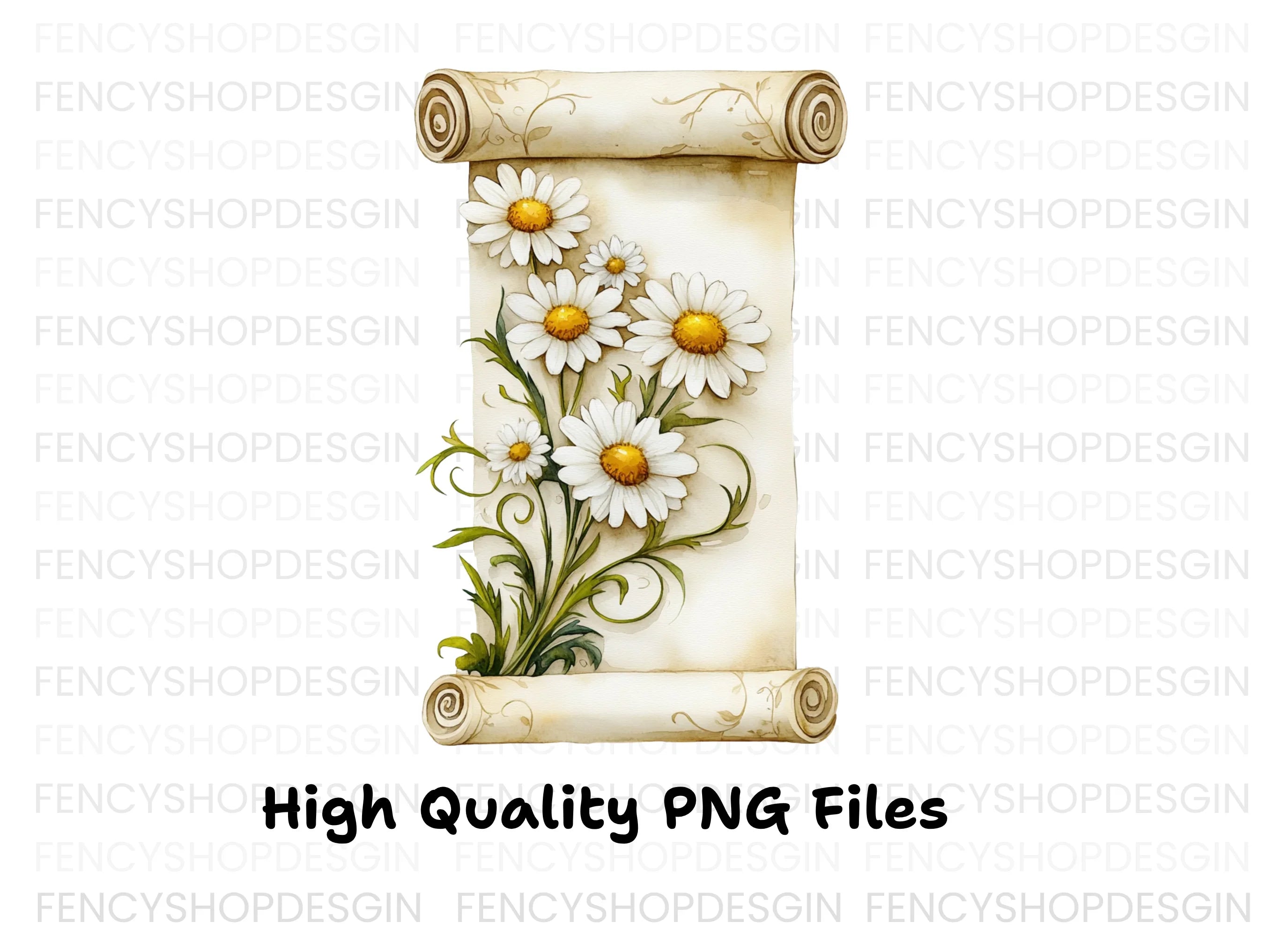 Floral Scroll Border Clipart Bundle