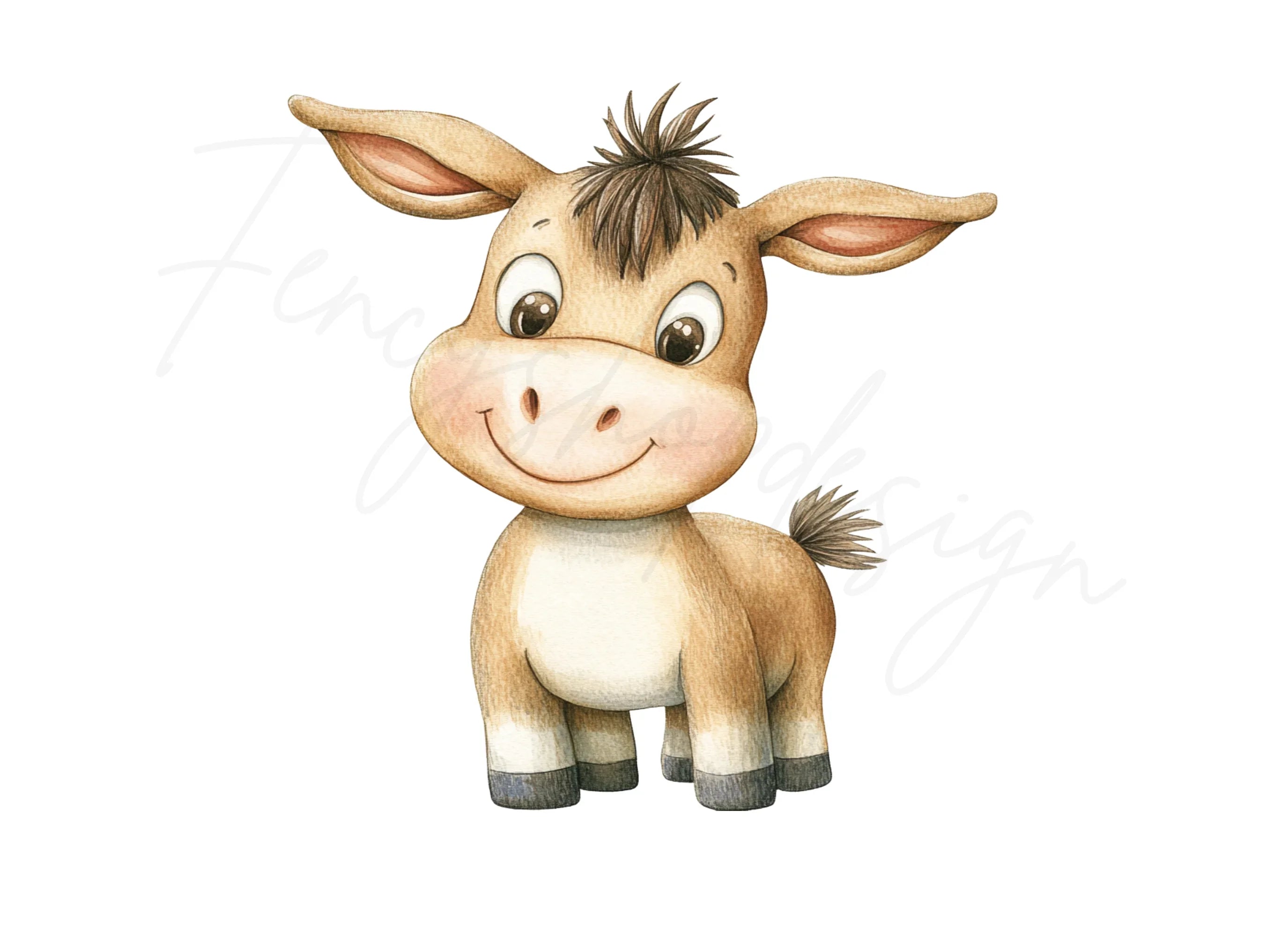 Cute Donkey Clipart Bundle