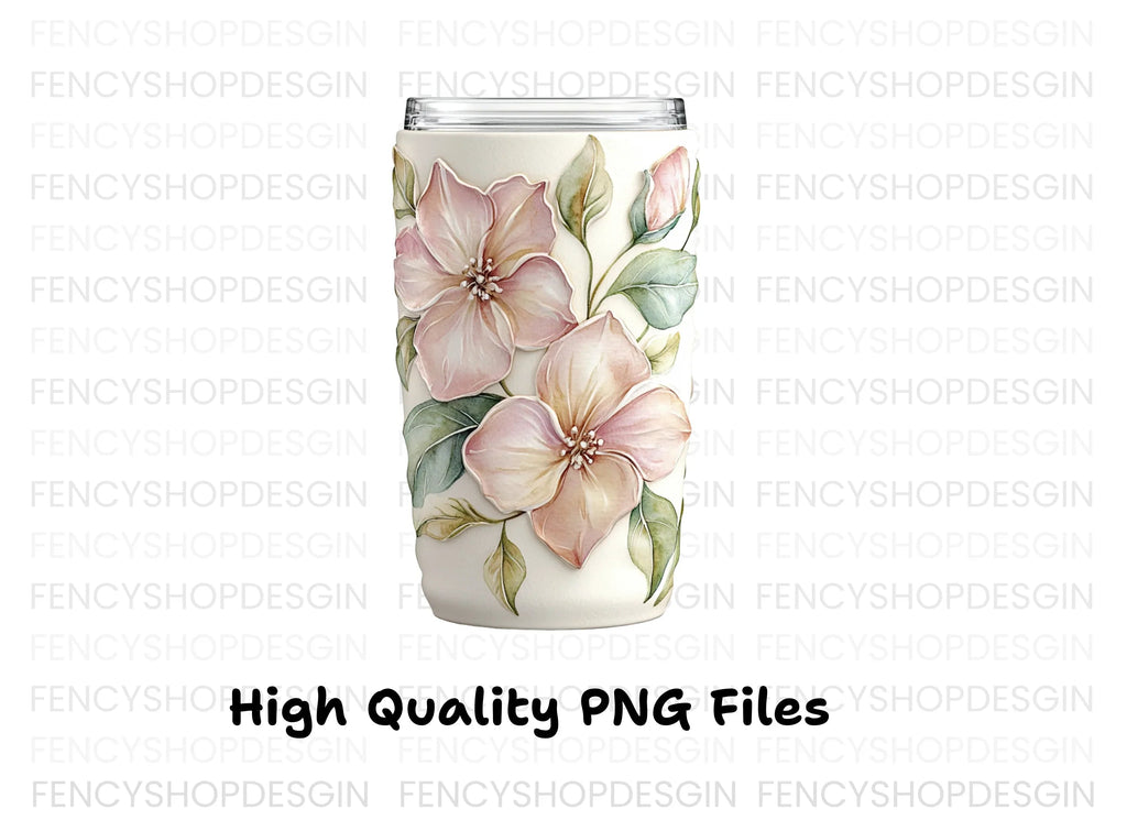 Elegant Floral Tumbler Clipart Bundle
