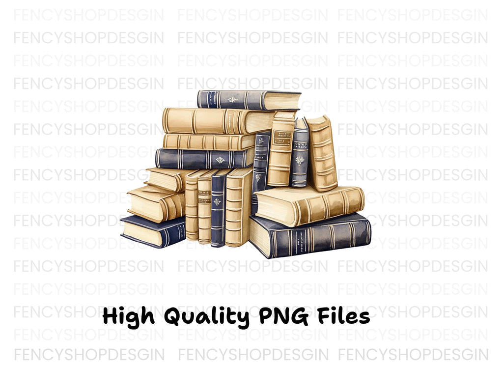 Vintage Book Stacks Clipart Bundle