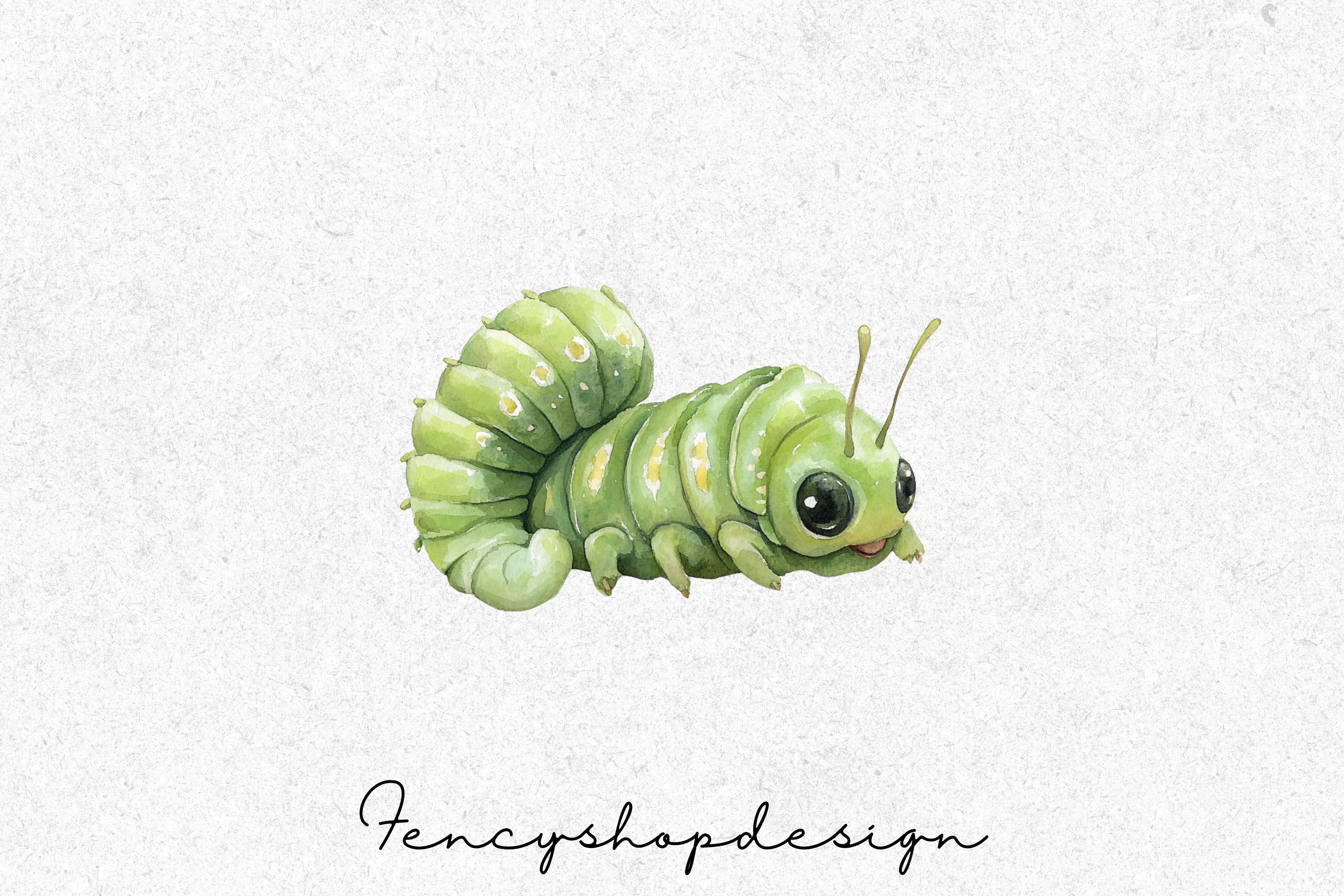 Cute Caterpillar Clipart Bundle