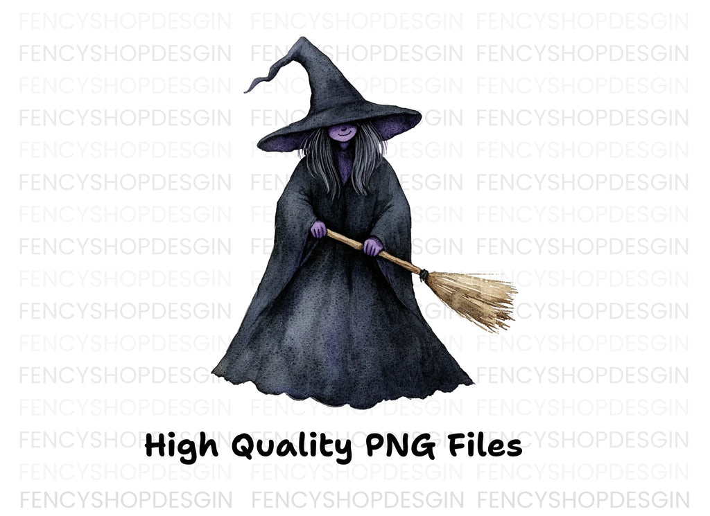 Cute Halloween Witch Clipart Bundle
