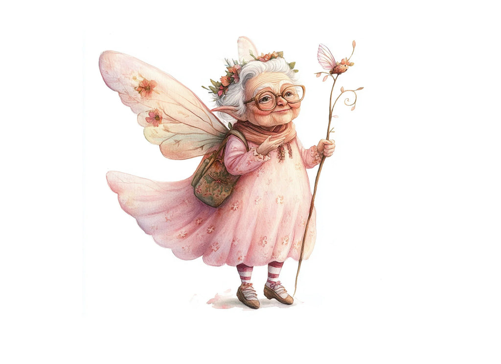 Elderly Fairy Clipart Bundle