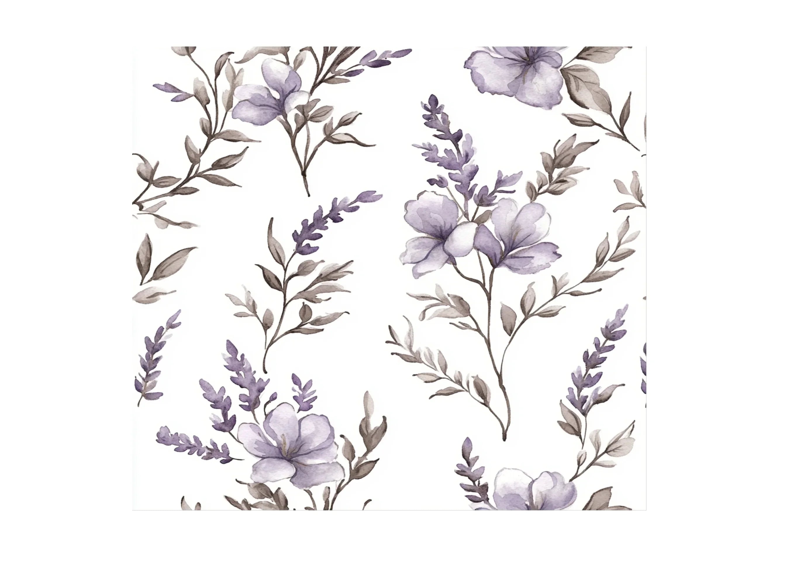 Elegant Purple Floral Clipart Bundle