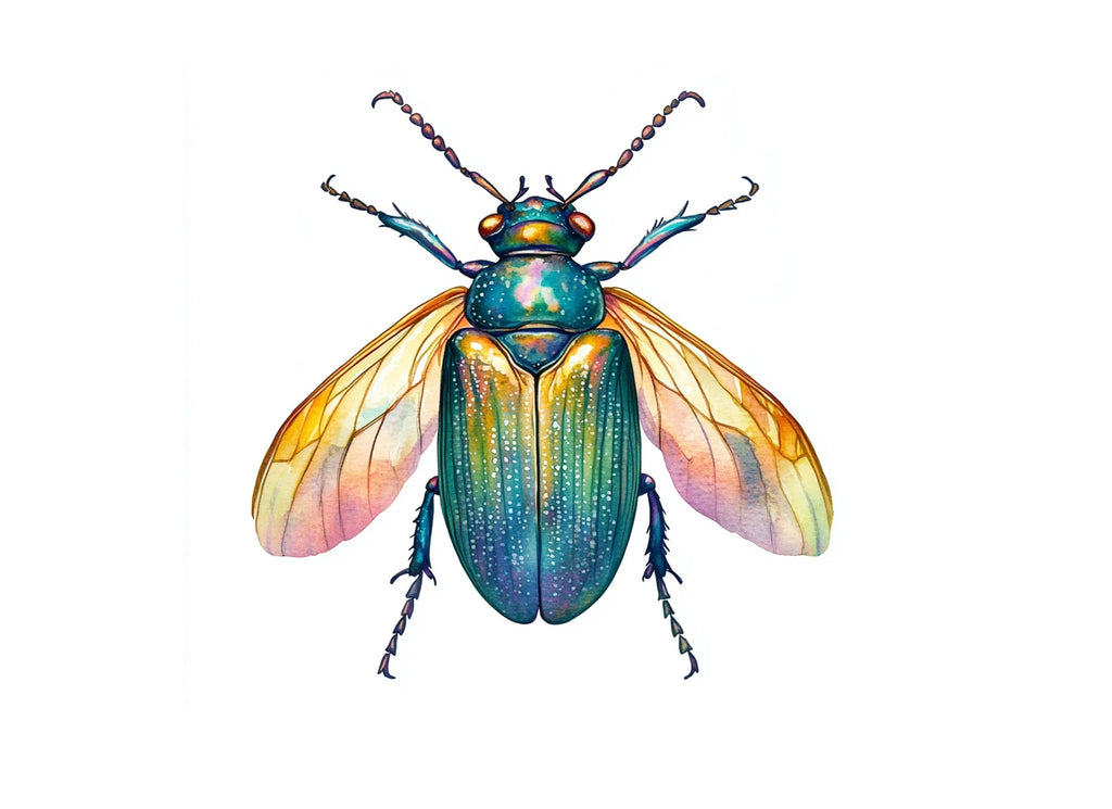 Colorful Flying Beetle Clipart Bundle