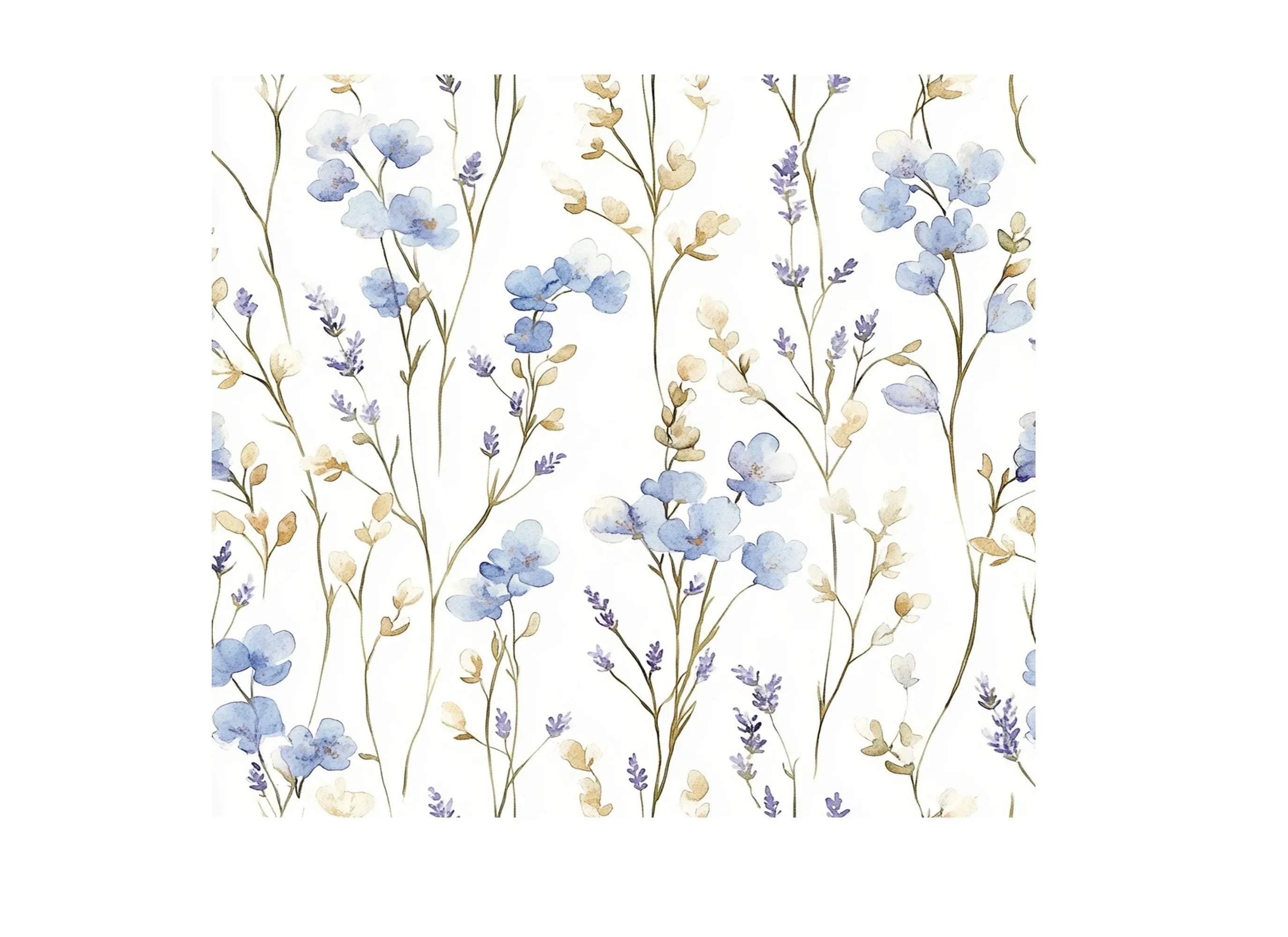 Wildflower Seamless Pattern Clipart Bundle