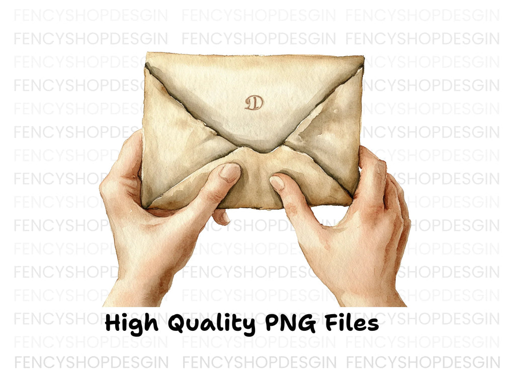 Vintage Letter Hands Clipart Bundle