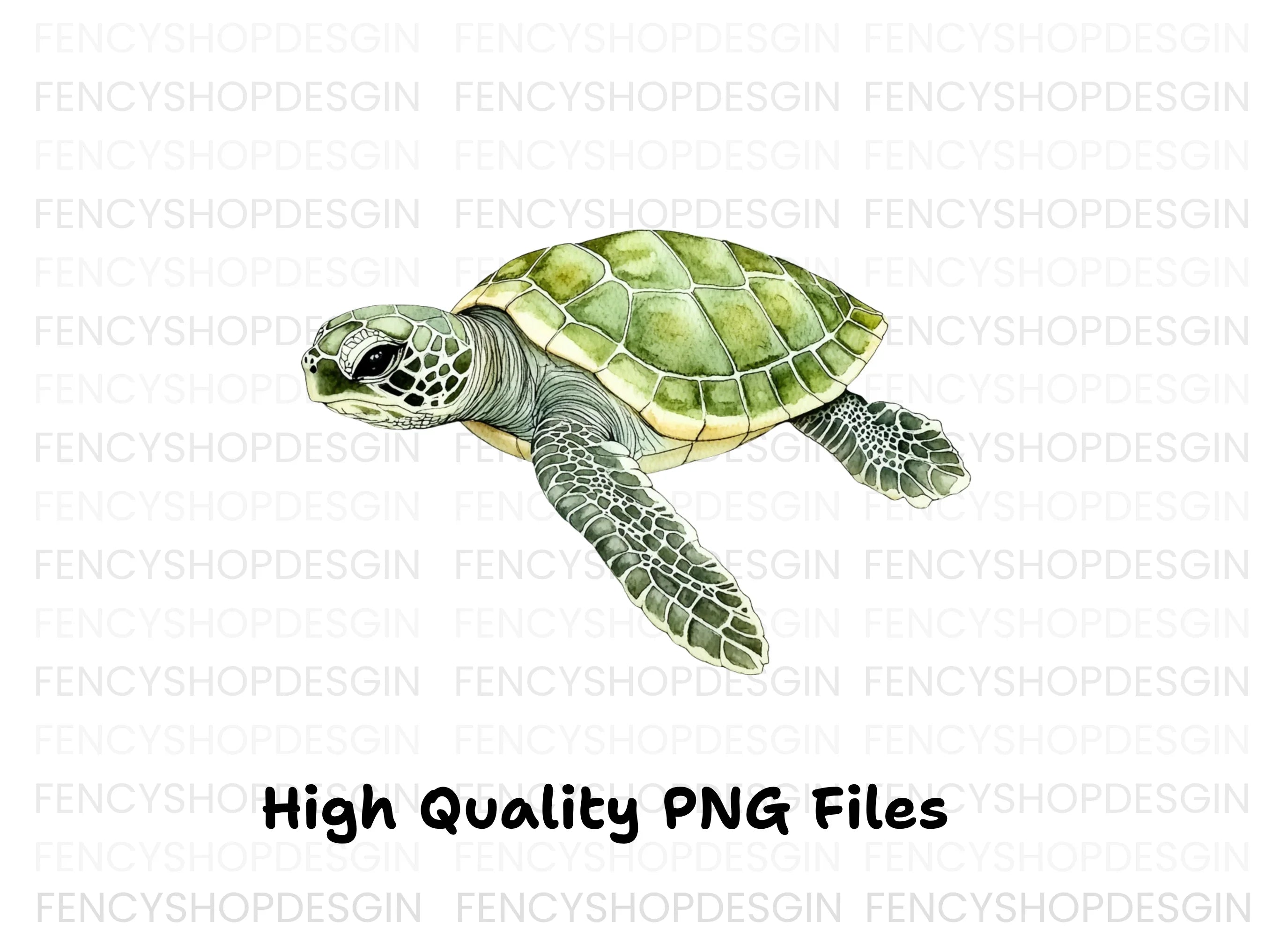Three Baby Sea Turtles Clipart Bundle