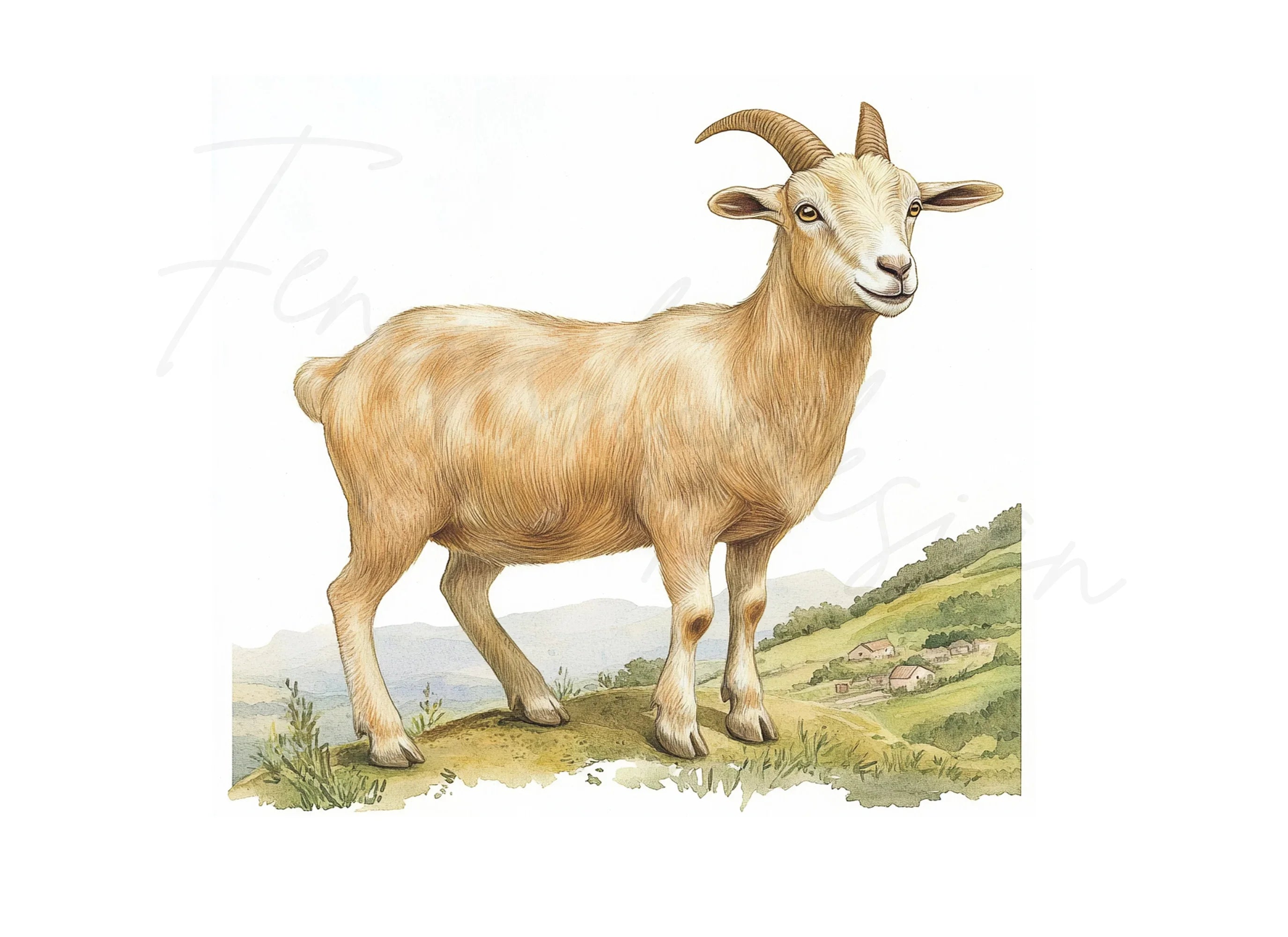 Goat Illustration Clipart Bundle