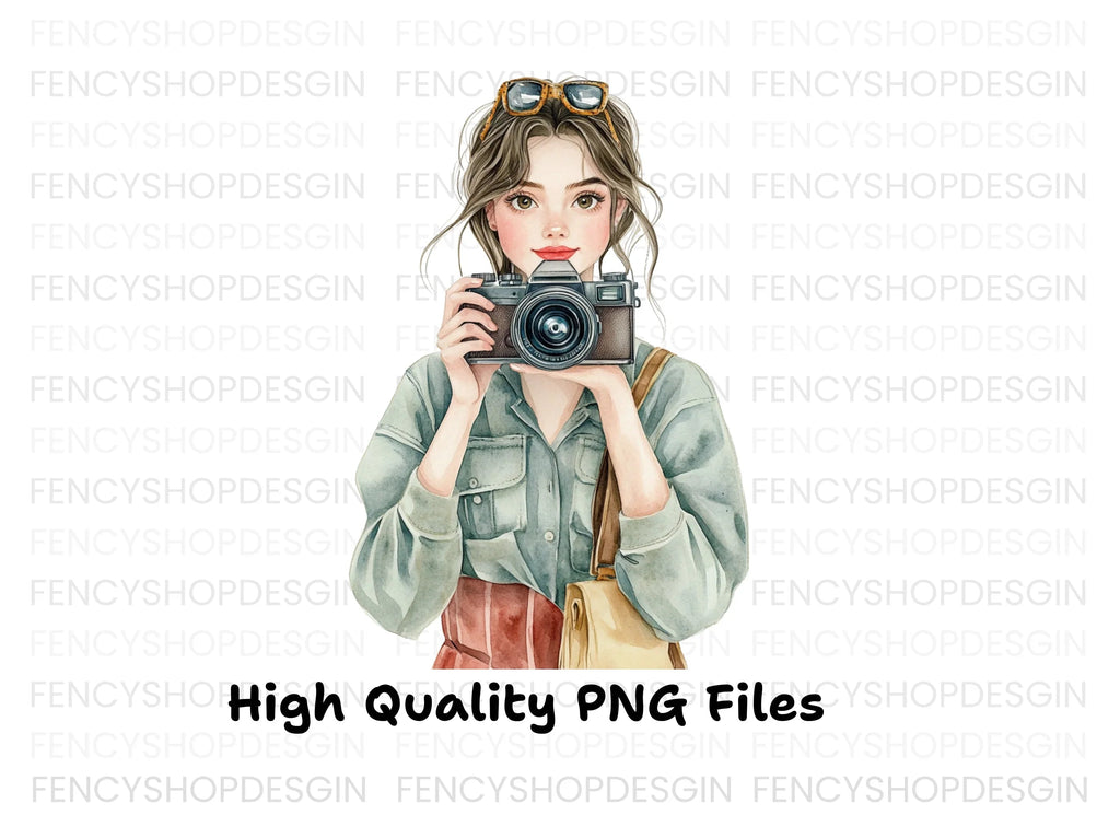 Girl Photographer Clipart Bundle