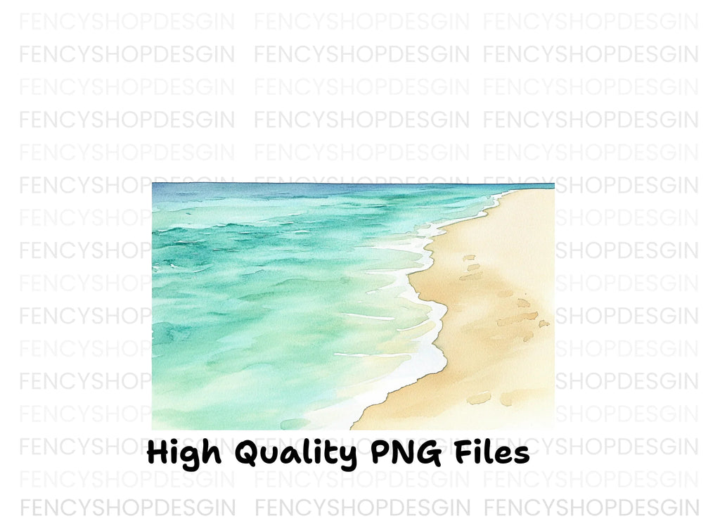 Beach Ocean Waves Clipart Bundle
