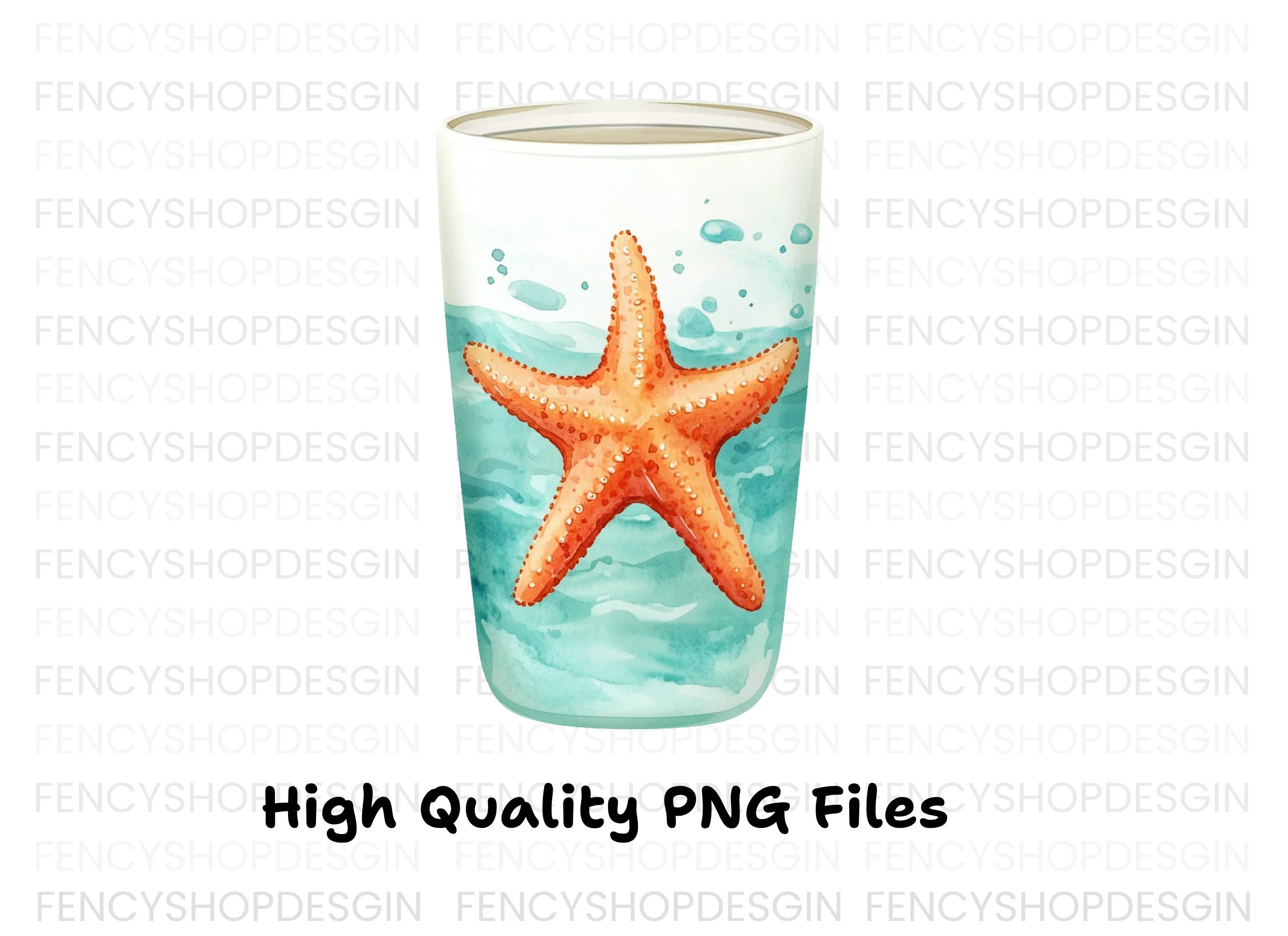 Starfish in Glass Clipart Bundle