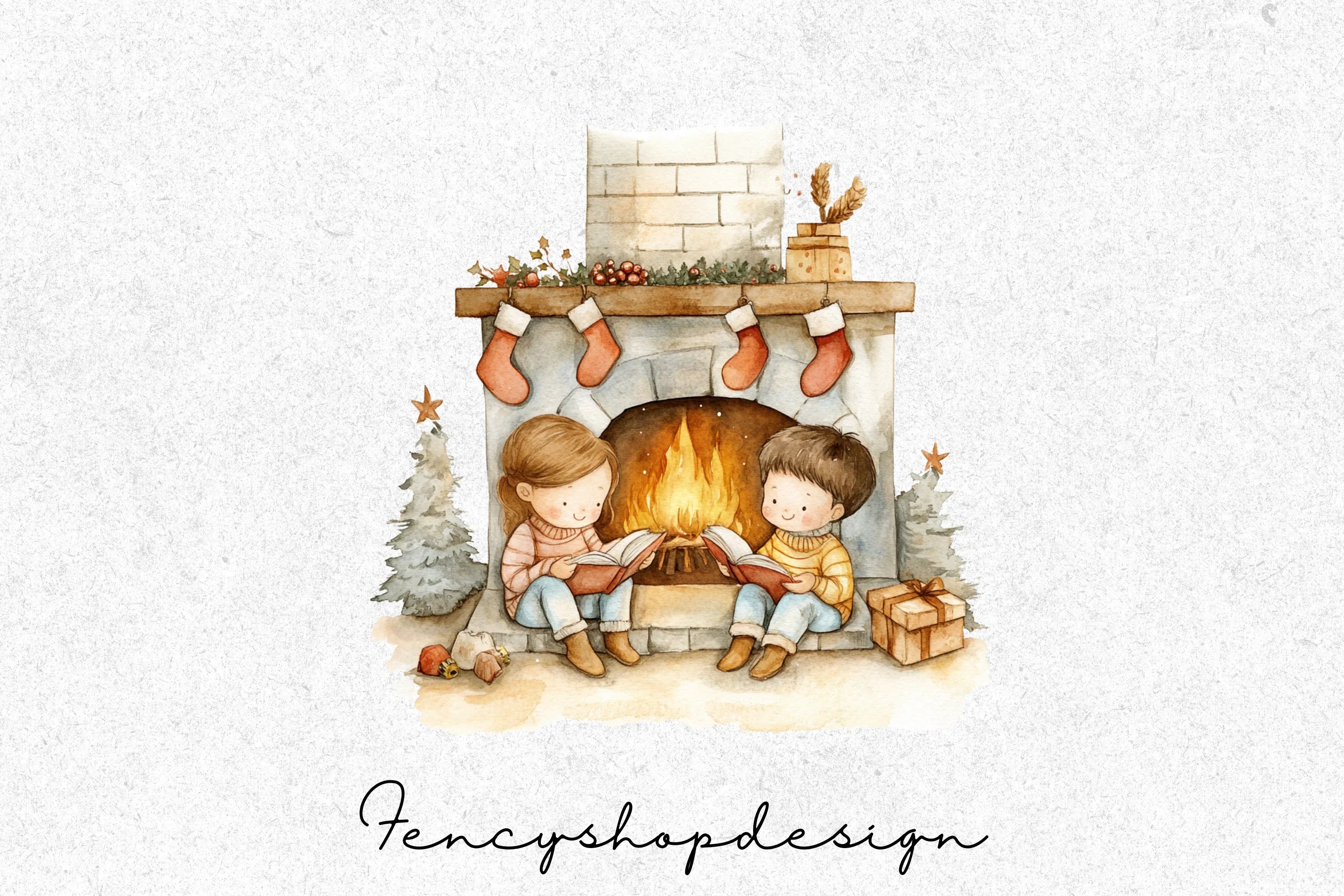 Christmas Kids Baking Clipart Bundle