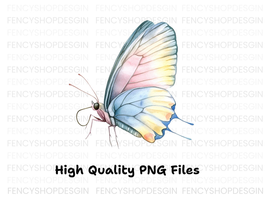 Soft Hues Butterfly Clipart Bundle