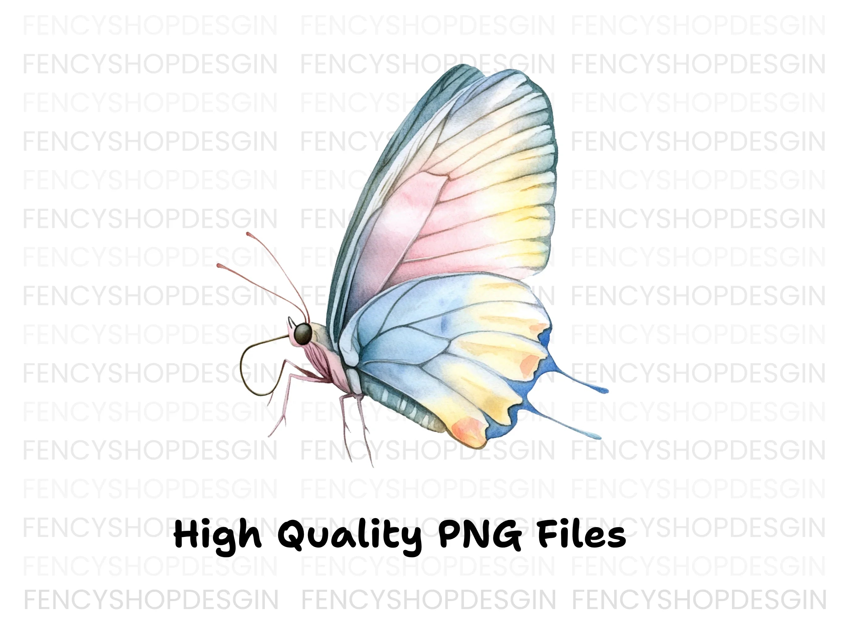 Soft Hues Butterfly Clipart Bundle
