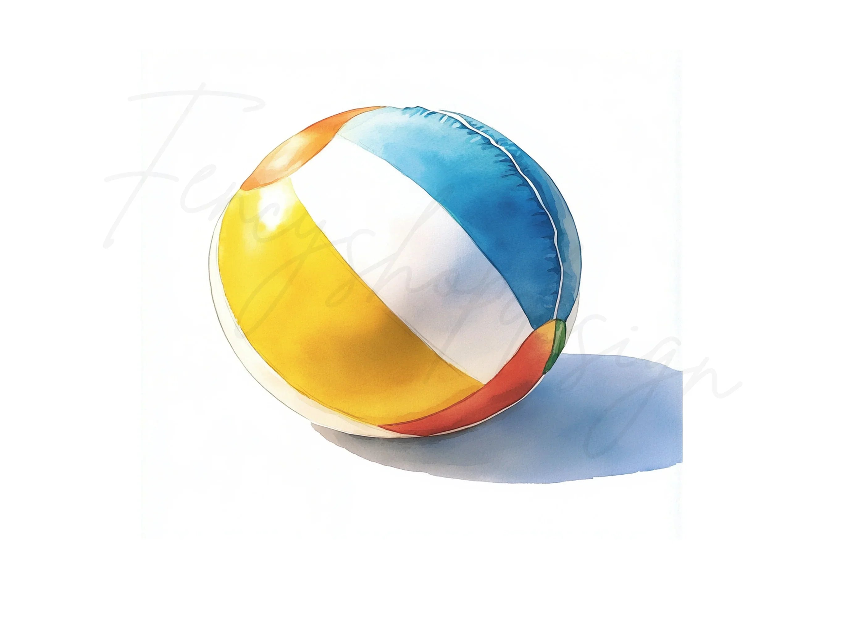 Colorful Beach Balls Clipart Bundle