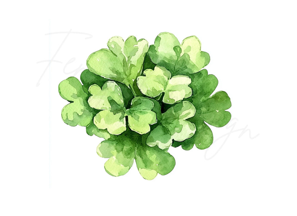 Top View Clover Clipart Bundle