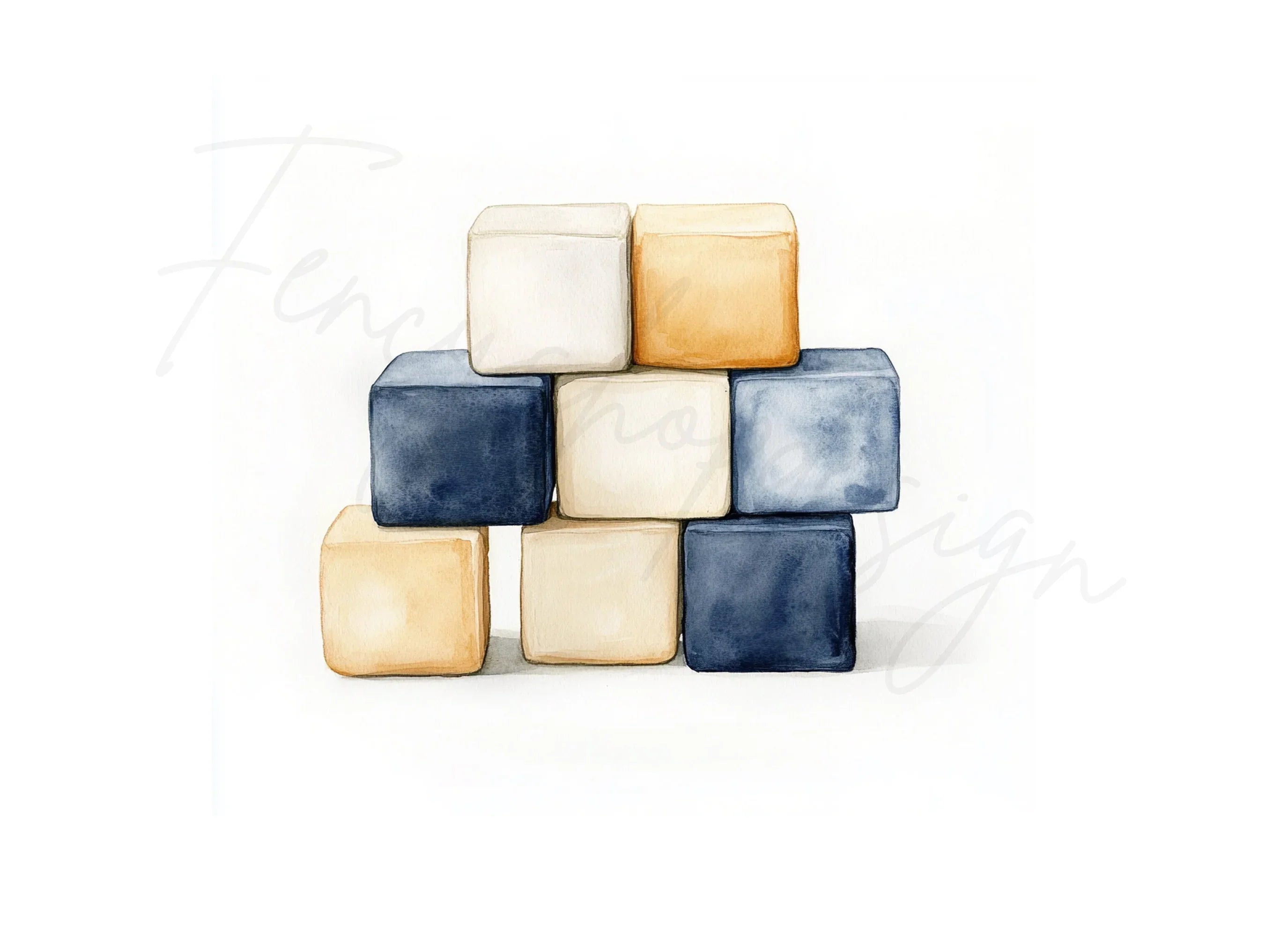 Stacked Blocks Clipart Bundle