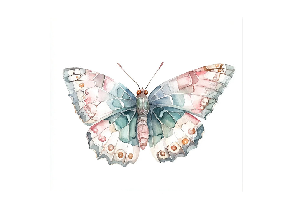 Vintage Stained Glass Butterfly Clipart Bundle